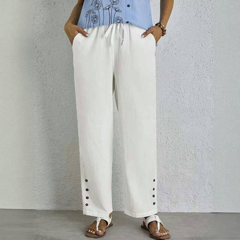 【Baumwolle Und Leinen】Bequeme Freizeithose