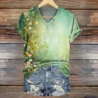 Vintage T-Shirt Mit Blumendruck