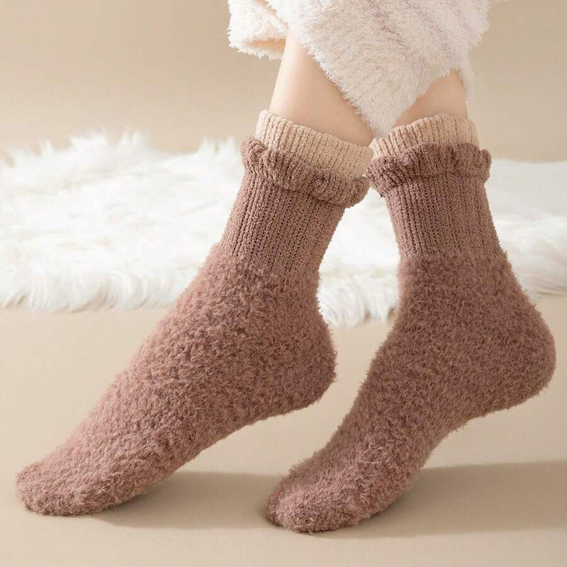 Warme Plüschsocken