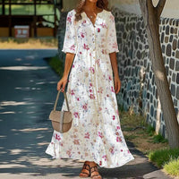 Vintage Hemdkleid Mit Blumendruck