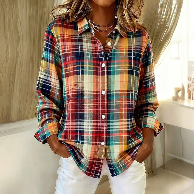 Bunte Karierte Bluse