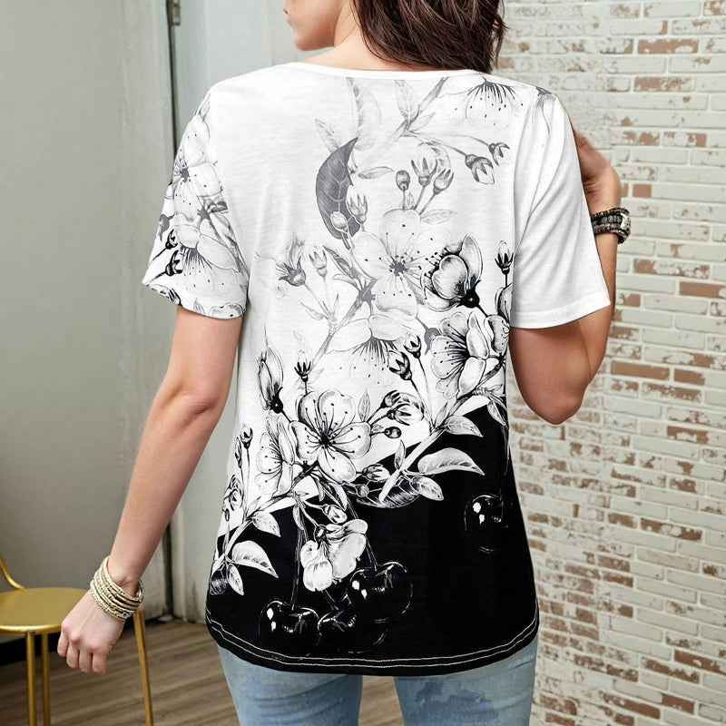 Vintage T-Shirt Mit Blumendruck