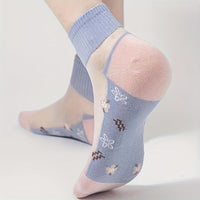 Atmungsaktive Socken Mit Blumenmuster