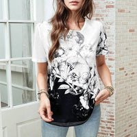 Vintage T-Shirt Mit Blumendruck
