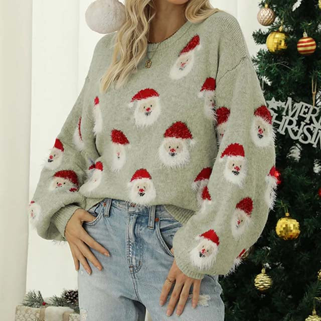 Lässiger Weihnachtlicher Strickpullover