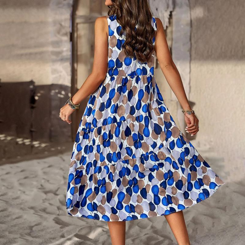 Lässiges Kleid Mit Polka Dots