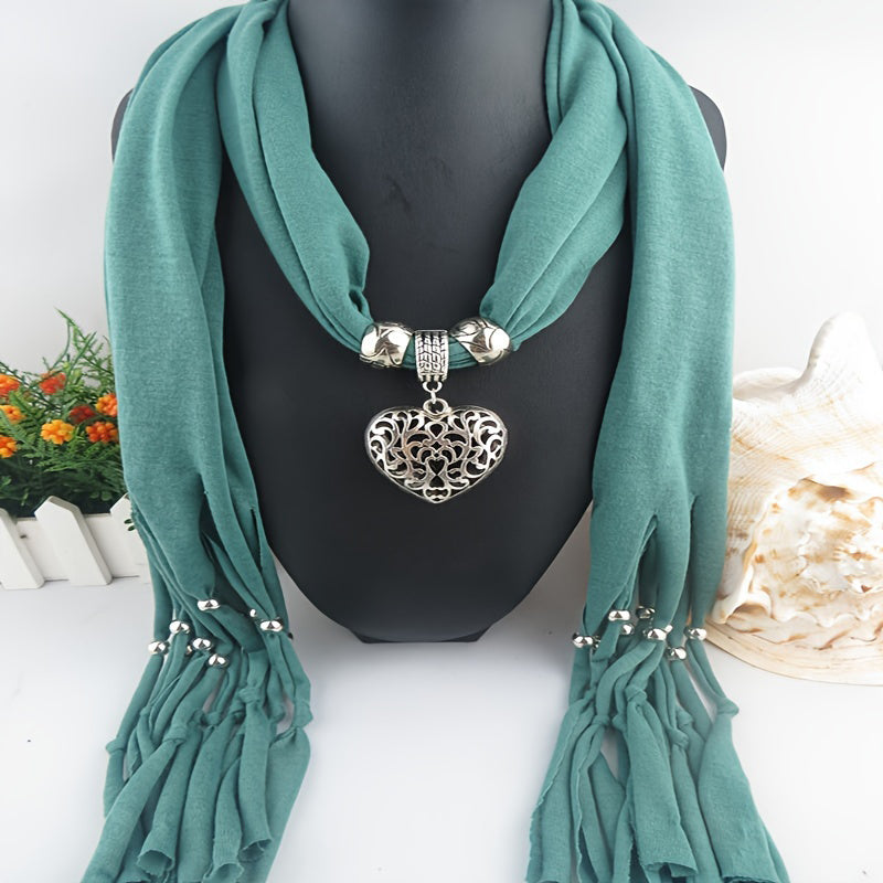 Vintage-Schal Mit Herzanhänger