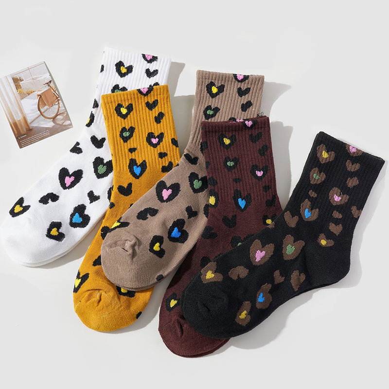 Lässige Socken Mit Herz-Print