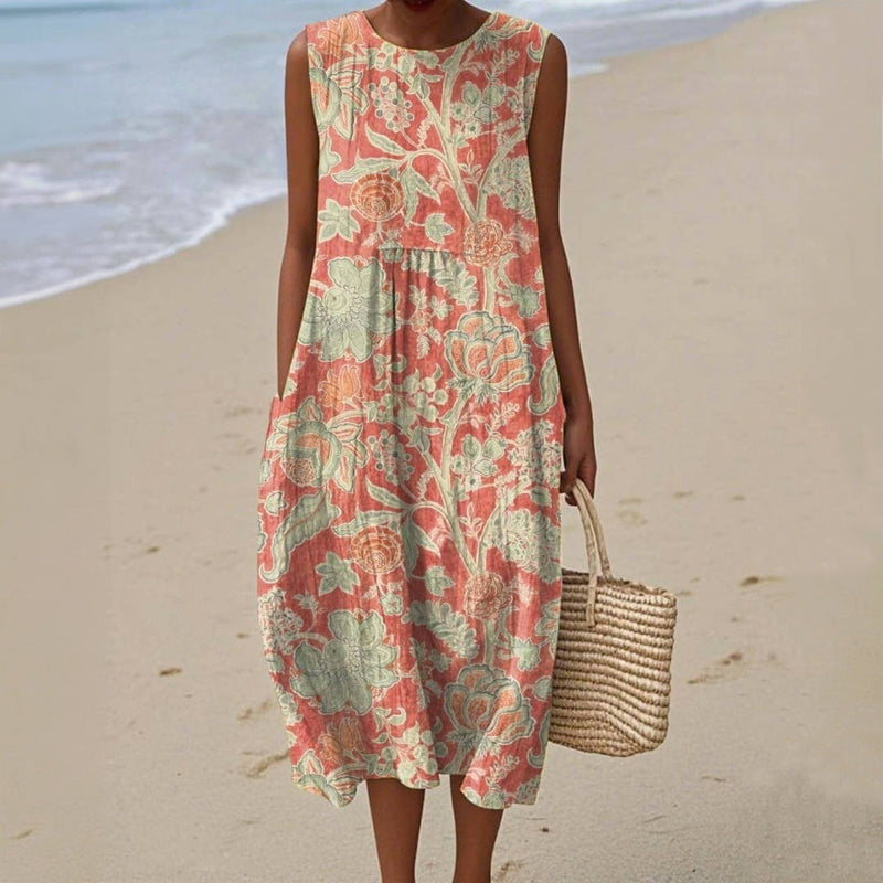 Vintage Kleid Mit Blumendruck