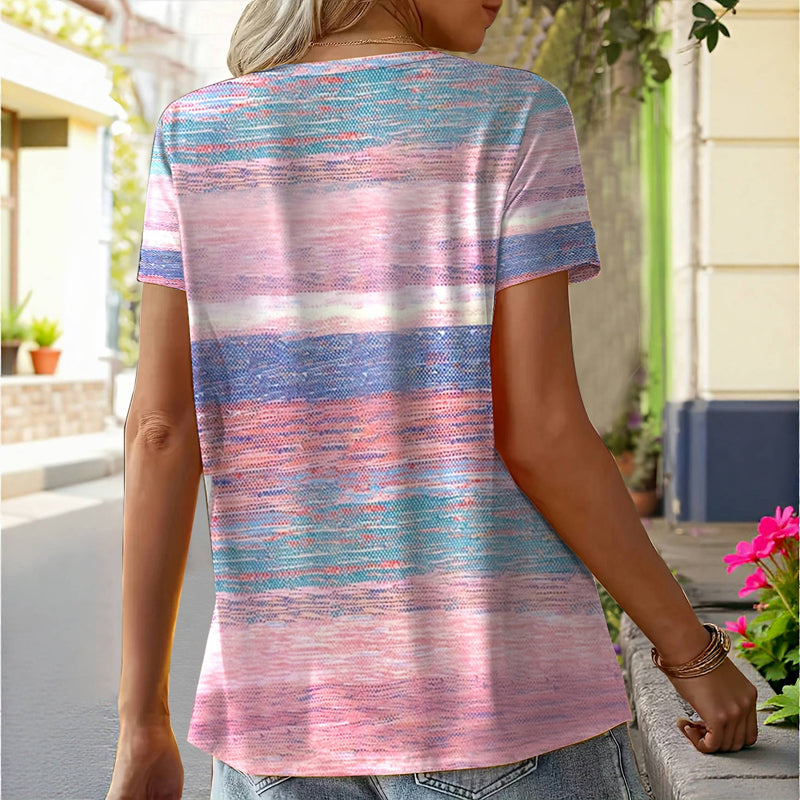 Lässiges T-Shirt Mit Farbverlauf