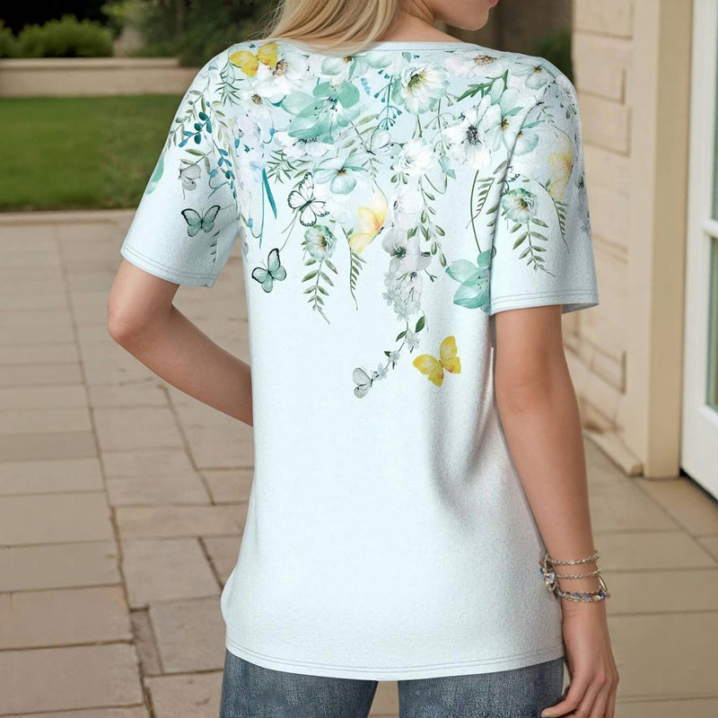 Lässige Bluse Mit Blumenmuster