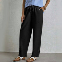 【Baumwolle Und Leinen】Bequeme Freizeithose