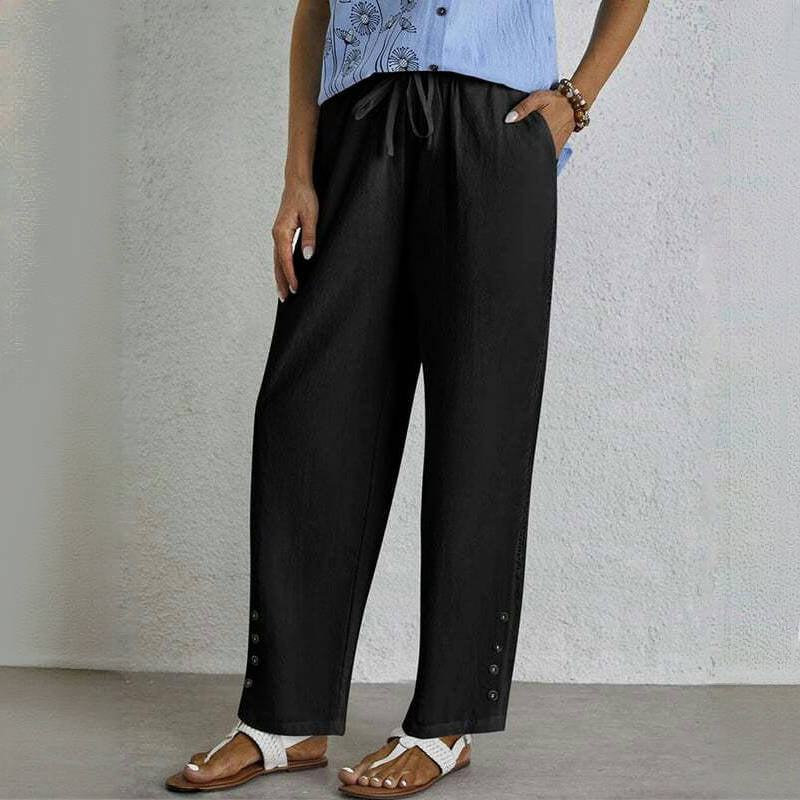 【Baumwolle Und Leinen】Bequeme Freizeithose