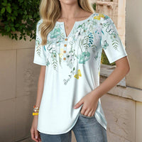 Lässige Bluse Mit Blumenmuster