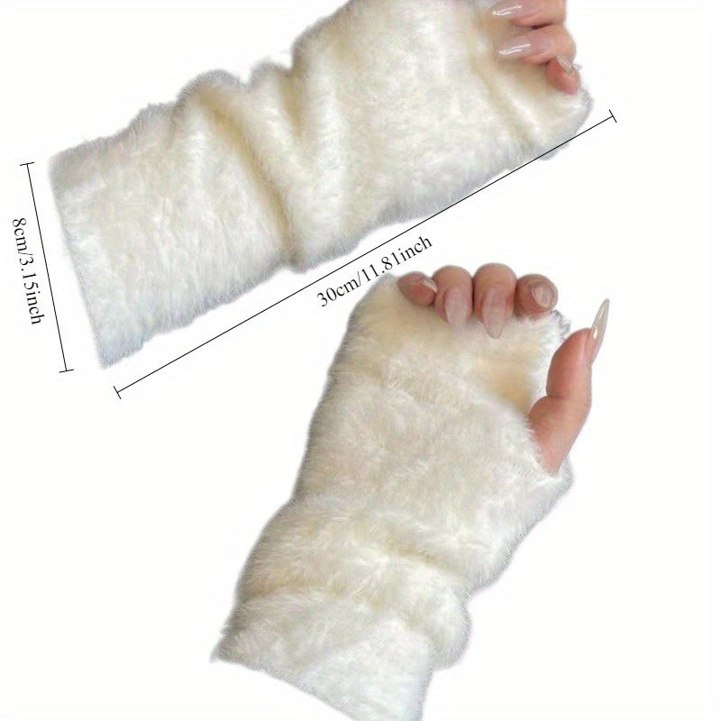 Einfarbige Warme Handschuhe