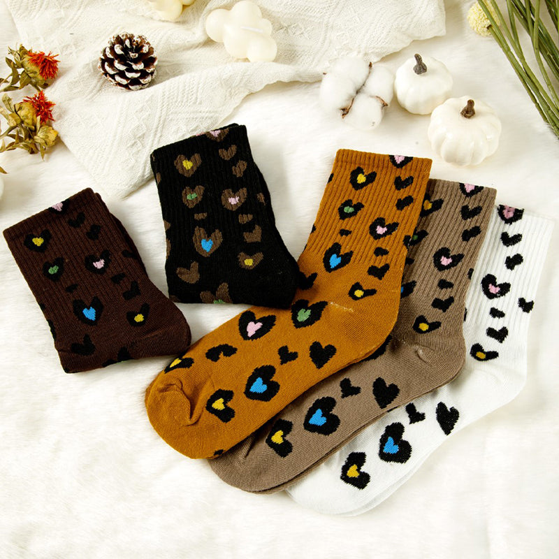 Lässige Socken Mit Herz-Print