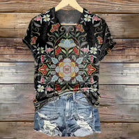 Vintage T-Shirt Mit Blumendruck