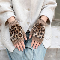 Warme Handschuhe Mit Leopardenmuster