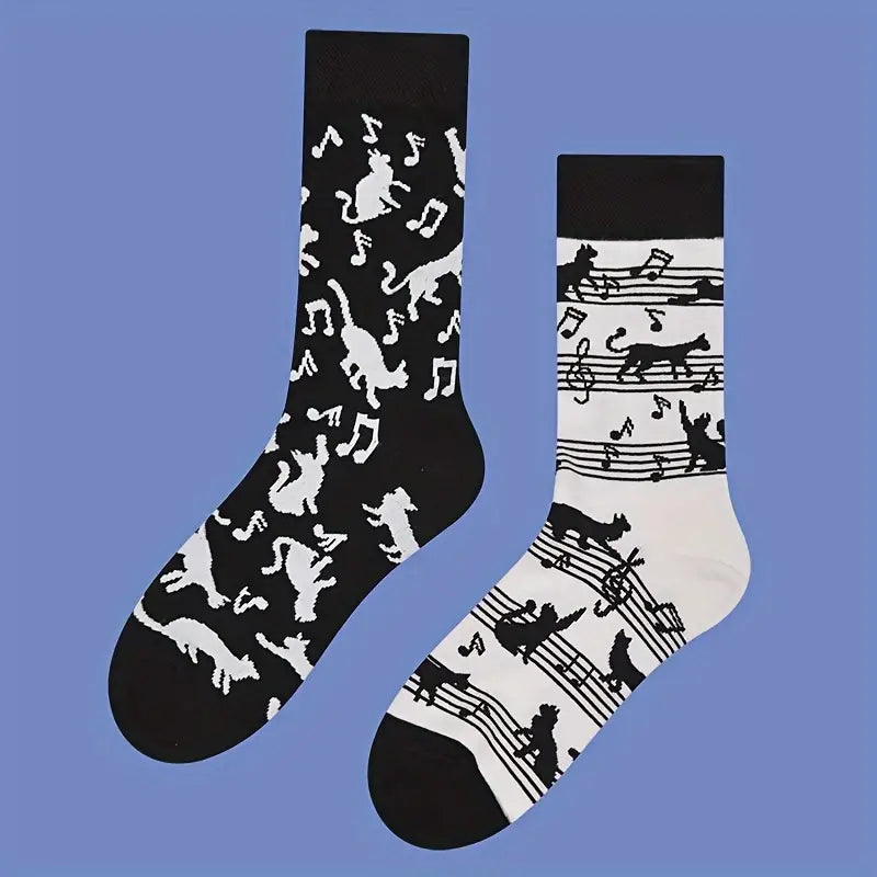 Kreative Socken Mit Katzenmuster