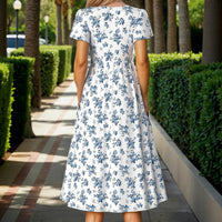 Vintage Kleid Mit Blumendruck