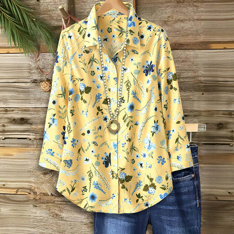 Lässige Bluse Mit Blumendruck