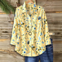 Lässige Bluse Mit Blumendruck
