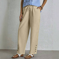 【Baumwolle Und Leinen】Bequeme Freizeithose
