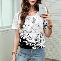Vintage T-Shirt Mit Blumendruck