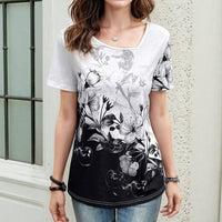 Vintage T-Shirt Mit Blumendruck