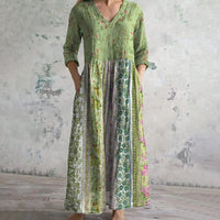 Vintage-Kleid Mit Blumendruck