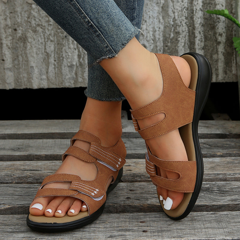 Bequeme Sandalen Mit Niedrigem Absatz