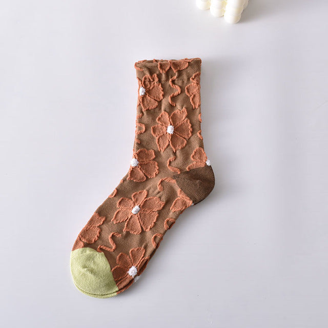 Lässige Blumensocken