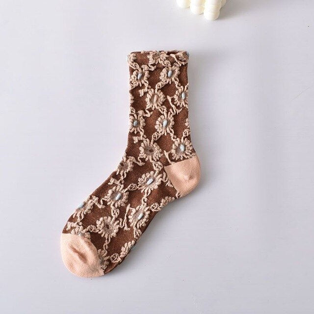 Lässige Blumensocken