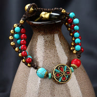 Vintage Buntes Perlenarmband
