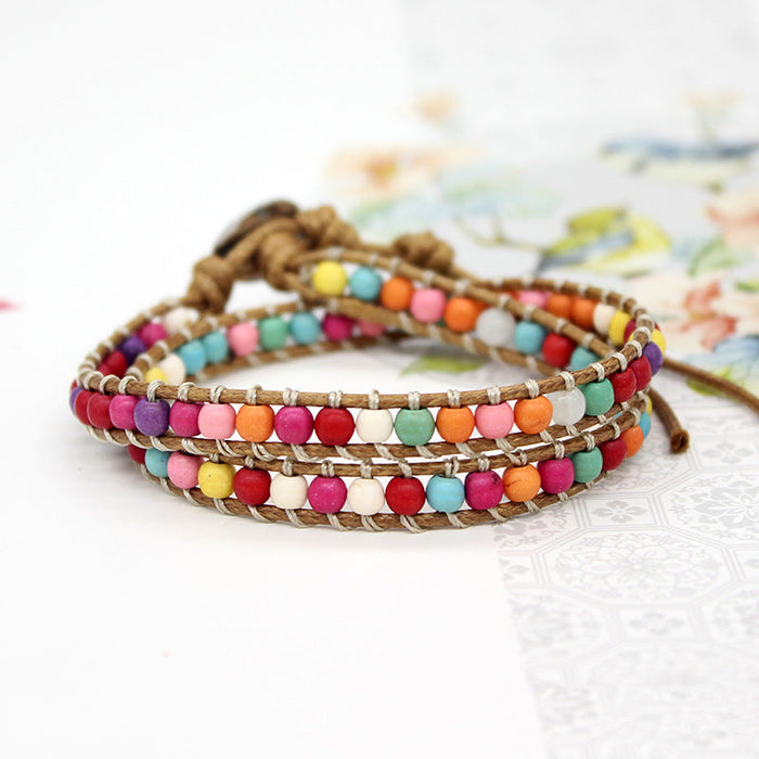 Boho Buntes Perlenarmband