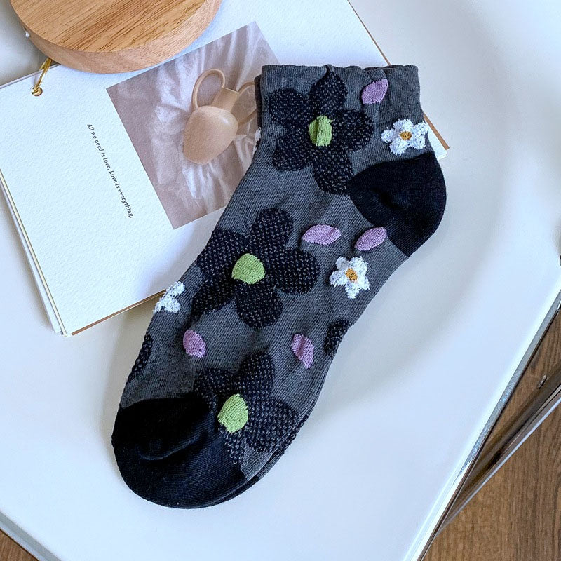 Lässige Blumensocken