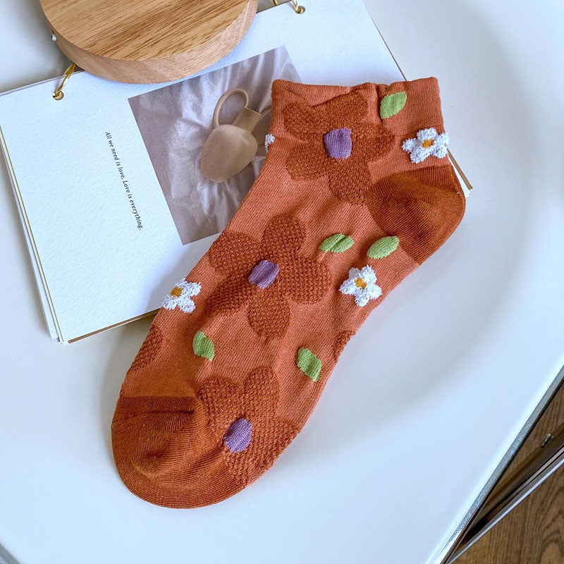 Lässige Blumensocken