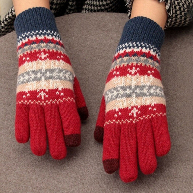 Warme Strickhandschuhe