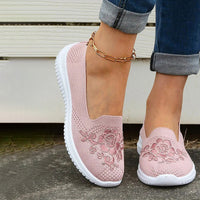 Atmungsaktive Schuhe Mit Blumenstickerei