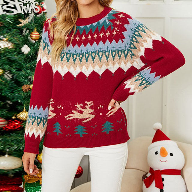 Weihnachten Lässiger Strickpullover