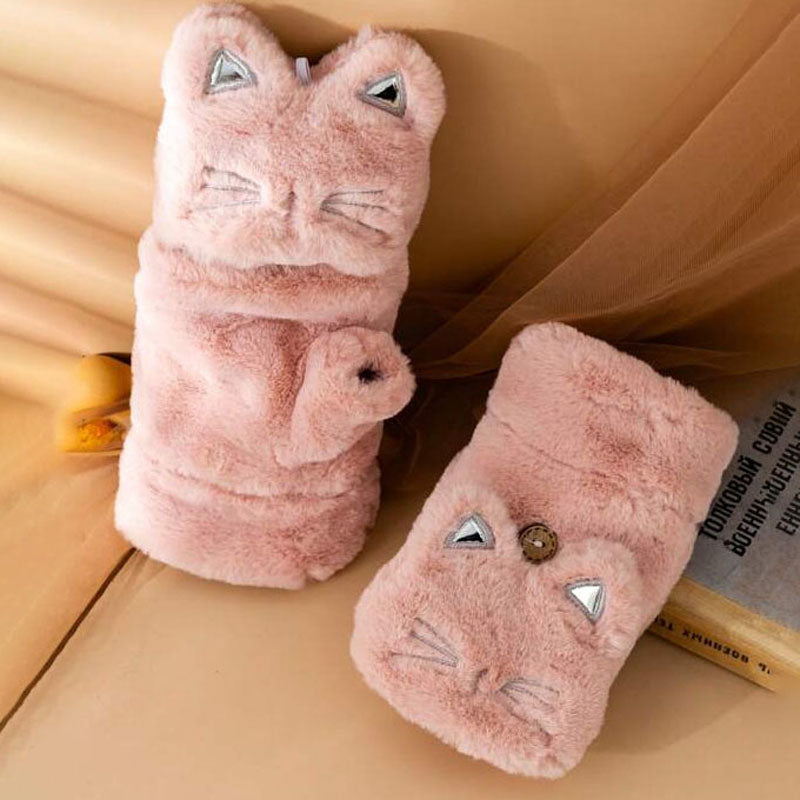 Cartoon-Katzen-Plüschhandschuhe