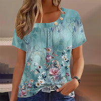 Lässige Bluse Mit Blumendruck