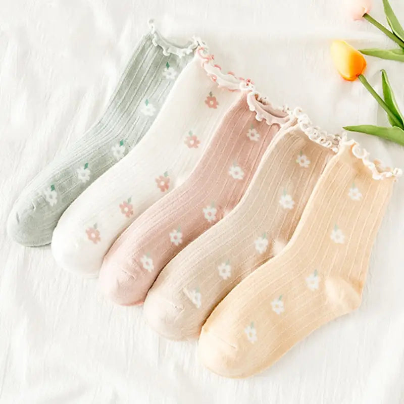 Lässige Blumensocken