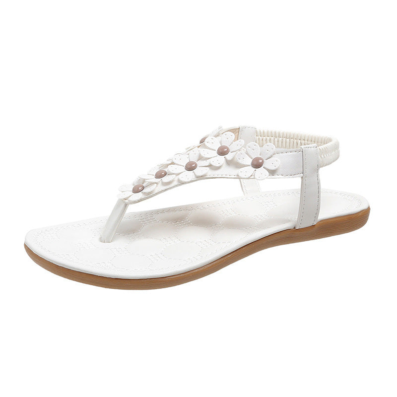 3D-Blumen-Strandsandalen