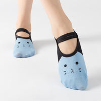 Rutschfeste Socken Mit Katzen-Print