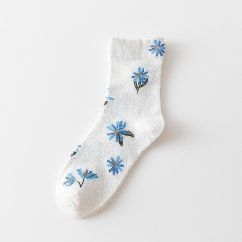 Lässige Blumensocken