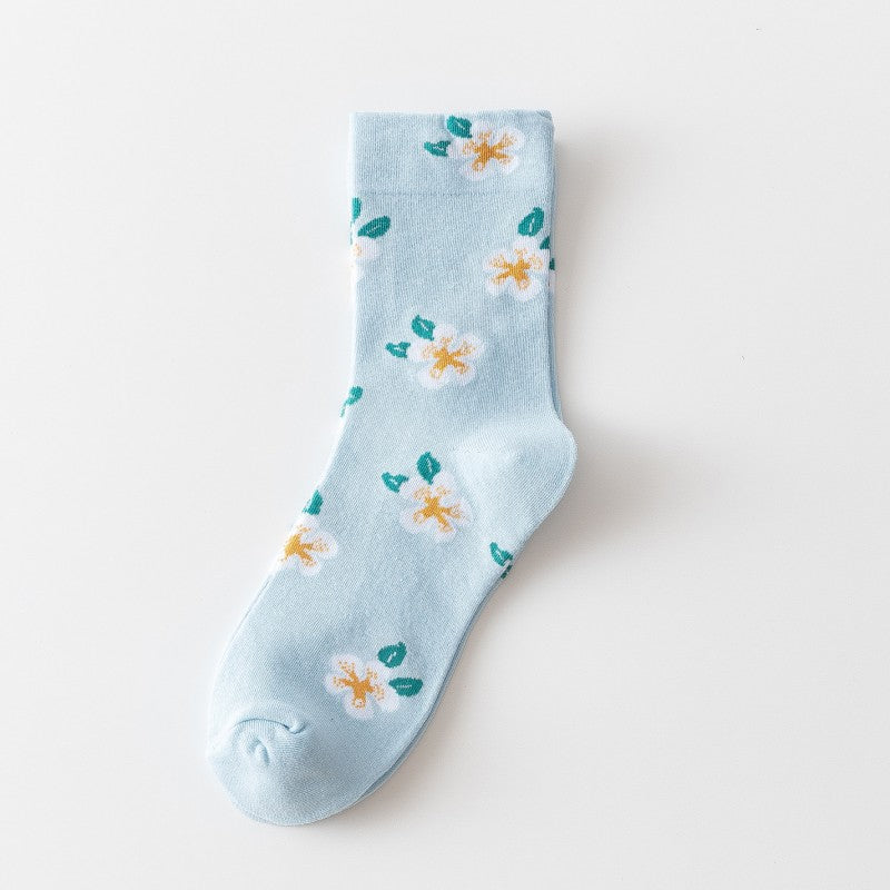 Lässige Blumensocken