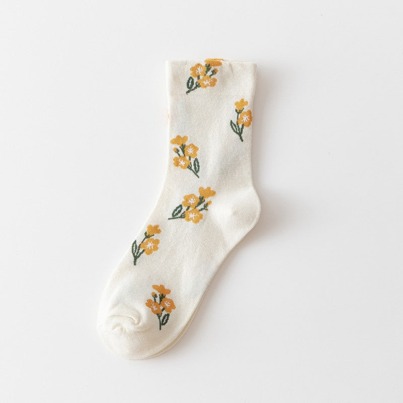 Lässige Blumensocken