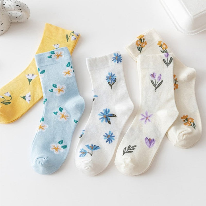 Lässige Blumensocken