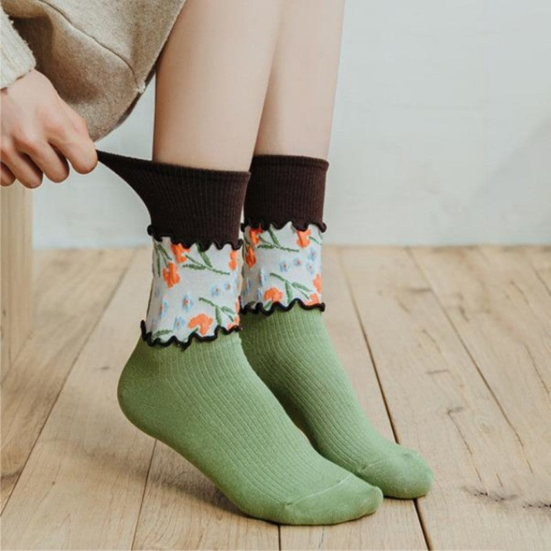 Vintage Blumensocken